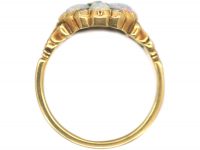 Edwardian 18ct Gold Opal & Diamond Cluster Ring