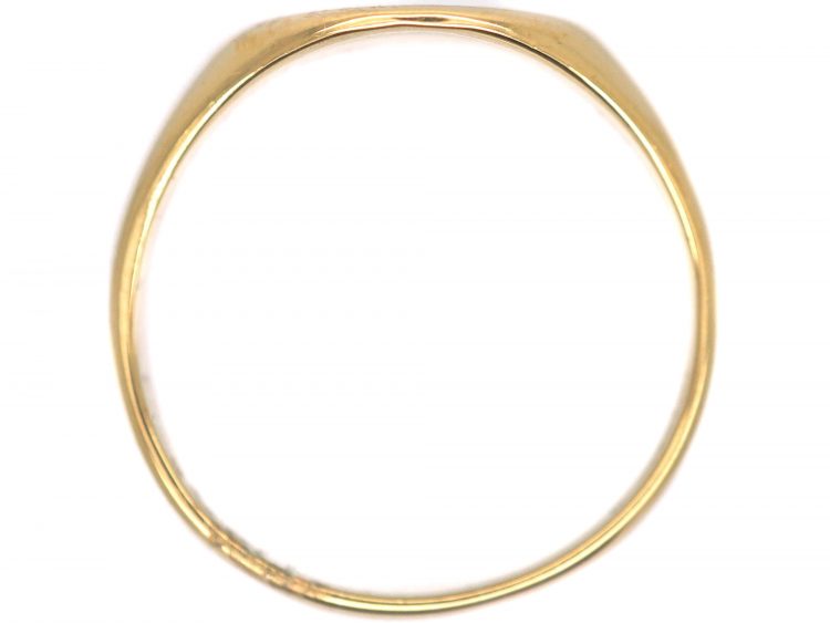 18ct Gold Signet Ring with Intaglio of a Serpent & Crown