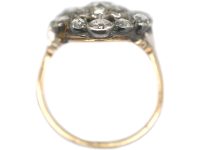 Large Georgian Rose Diamond Cluster Ring