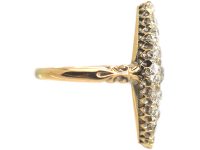 Victorian 18ct Gold, Marquise Shaped Diamond Ring