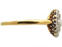 Edwardian 18ct Gold & Platinum Diamond Cluster Ring