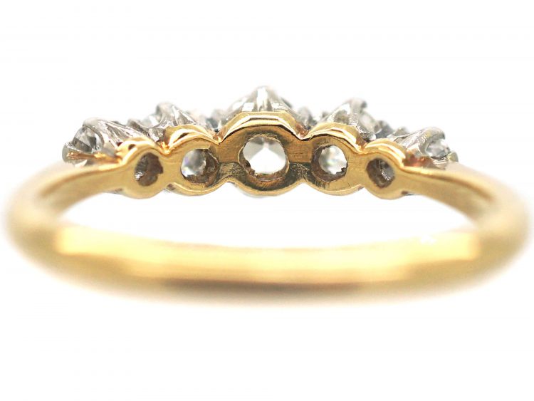 Early 20th Century 18ct Gold & Platinum, Five Stone Diamond Ring