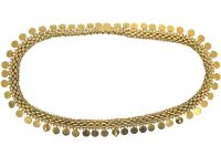 Victorian 15ct Gold Collar with Disc Drops