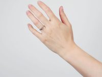 Art Deco 18ct Gold & Platinum, Diamond Solitaire Ring with Diamond Set Shoulders