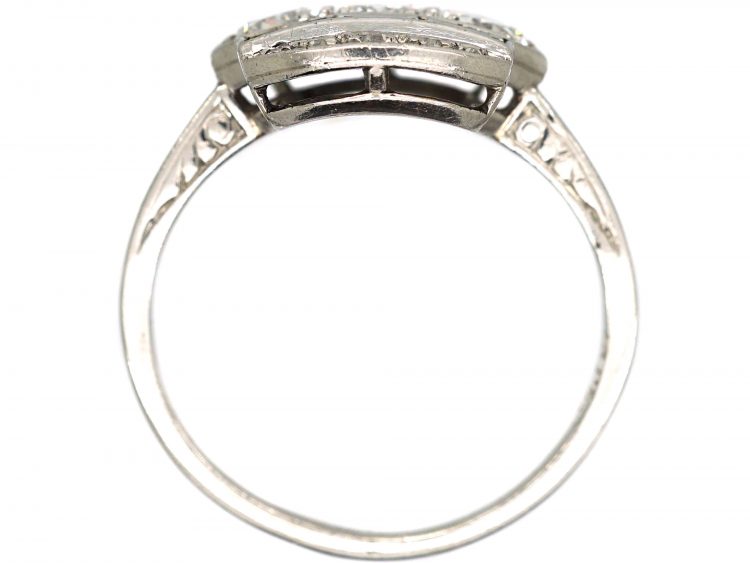 Art Deco Platinum, Diamond Geometric Ring