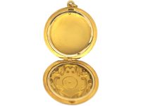 Art Nouveau 14ct Gold Round Locket
