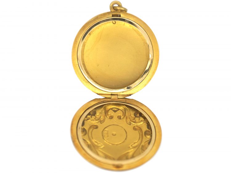 Art Nouveau 14ct Gold Round Locket