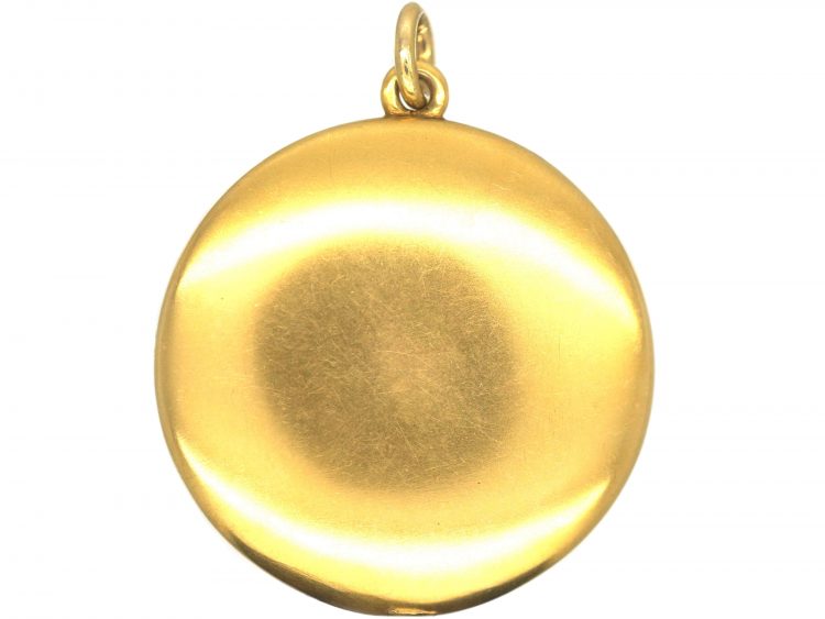 Art Nouveau 14ct Gold Round Locket