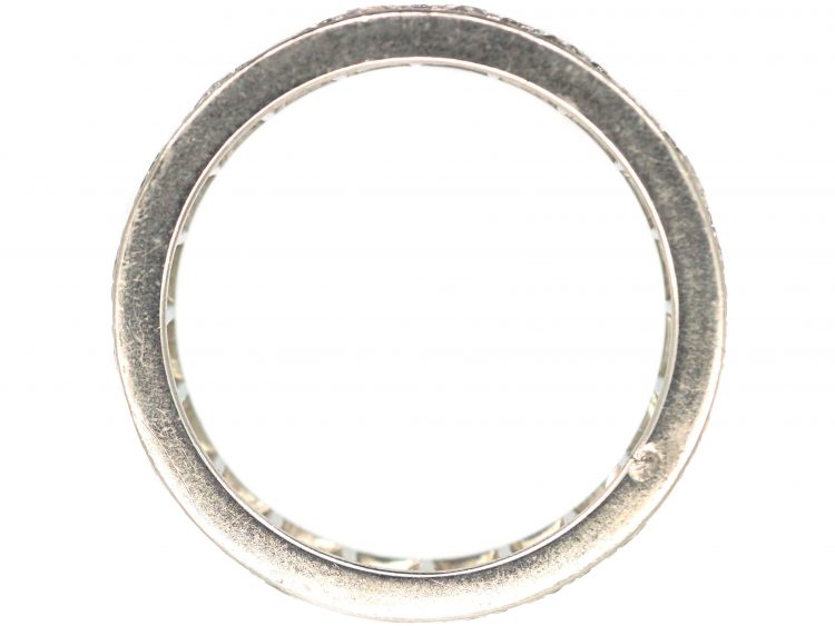 Art Deco French Platinum & Diamond Eternity Ring