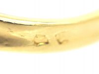 French 18ct Gold Diamond Cluster Ring with Split Shoulders set with Diamonds