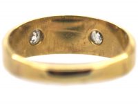 Victorian 18ct Gold Natural Split Pearl & Diamond Ring