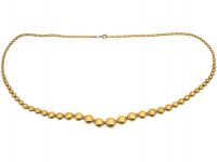 French Gold Graded Beads Necklace
