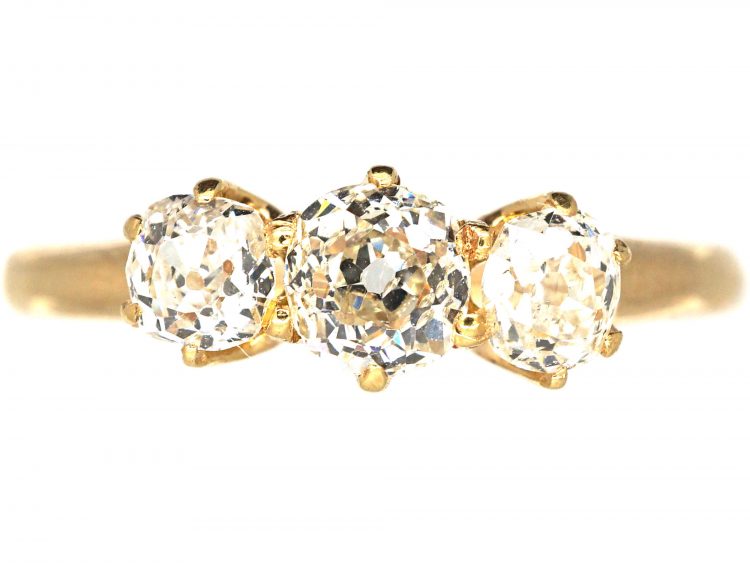 18ct Gold Three Stone Diamond Ring