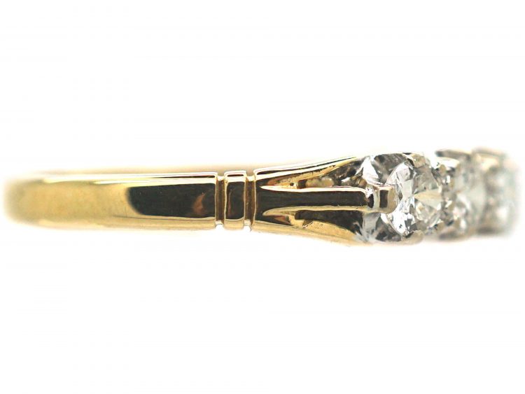 18ct Gold, Six Stone Diamond Ring