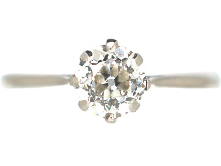 Art Deco Platinum & Diamond Solitaire Ring