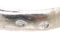 French 18ct White Gold, Sapphire & Diamond Spiral Ring