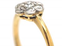 Edwardian 18ct Gold & Platinum Diamond Cluster Ring