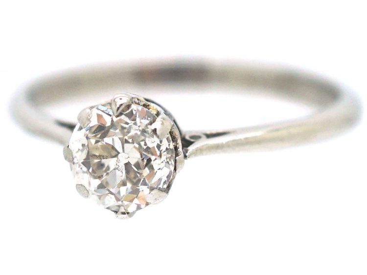 Art Deco Platinum & Diamond Solitaire Ring