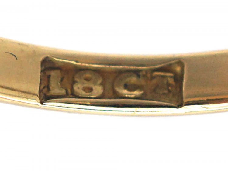 Edwardian 18ct Gold Turquoise & Diamond Shamrock Ring
