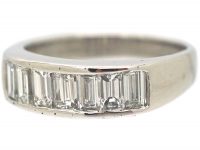 Art Deco 18ct White Gold & Baguette Diamond Ring