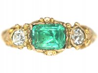 Regency 15ct Gold, Emerald & Diamond Ring