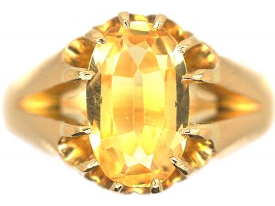 Victorian 18ct Gold & Topaz Ring