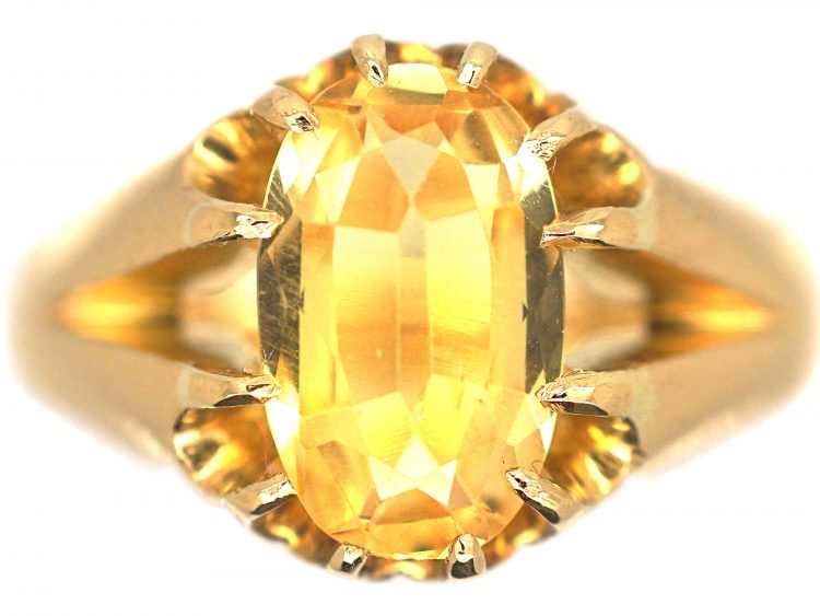 Victorian 18ct Gold & Topaz Ring