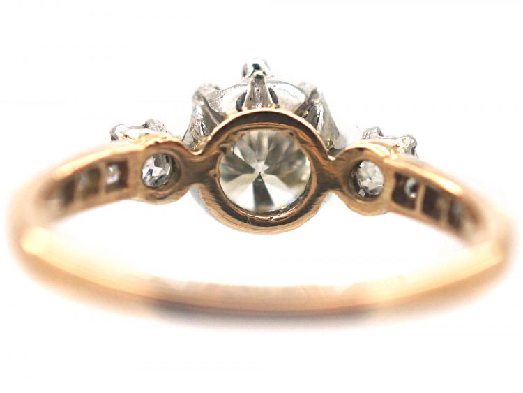 Edwardian 18ct Gold Three Stone Diamond Ring