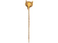 Edwardian 15ct Gold Fox Head Tie Pin With Ruby Eyes
