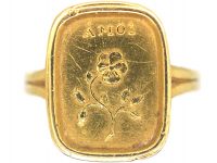 Victorian 18ct Gold Ring with Pense a Moi Motif