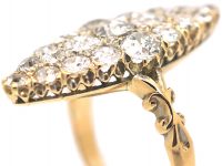 Victorian 18ct Gold, Marquise Shaped Diamond Ring