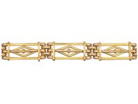 Edwardian 15ct Gold Gate Bracelet