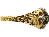 18ct Gold, Emerald & Diamond Ring