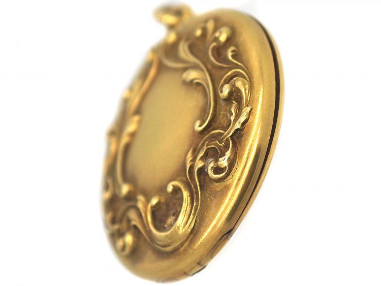 Art Nouveau 14ct Gold Round Locket