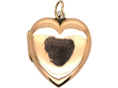 Edwardian 9ct Gold Heart Shaped Locket
