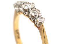 Early 20th Century 18ct Gold & Platinum, Five Stone Diamond Ring