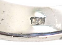 French 18ct White Gold, Sapphire & Diamond Spiral Ring