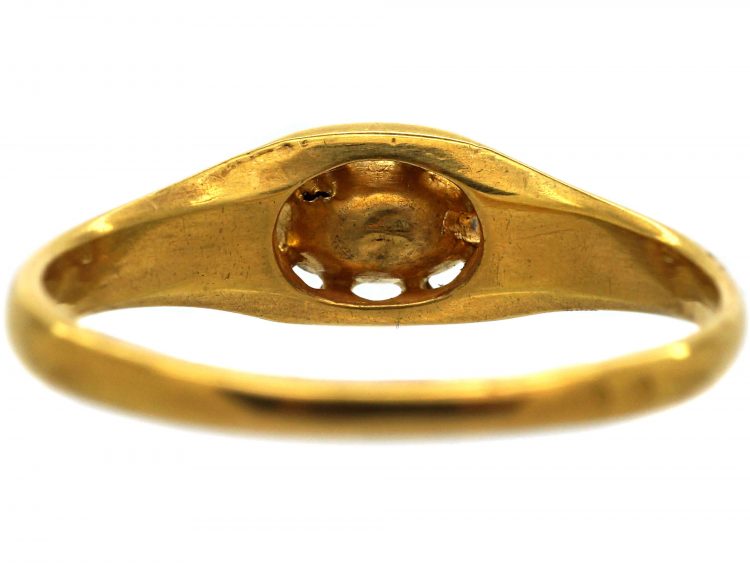 French Mid 18th Century 18ct Gold, Rose Diamond Ring