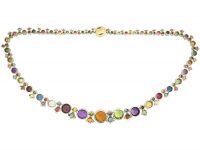 Victorian Gold & Silver Harlequin Necklace