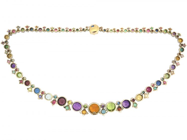 Victorian Gold & Silver Harlequin Necklace