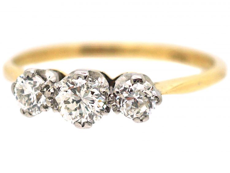 18ct Gold Three Stone Diamond Ring