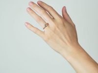 Edwardian 18ct Gold Two Stone Diamond Crossover Ring