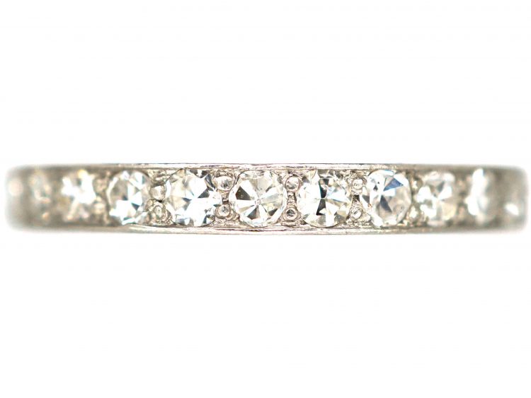 Art Deco 18ct White Gold Diamond Eternity Ring