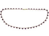 Edwardian 9ct Gold & Amethyst Necklace