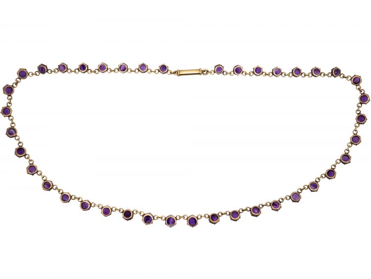 Edwardian 9ct Gold & Amethyst Necklace
