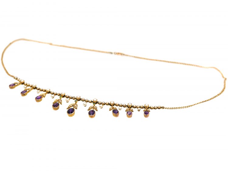 Edwardian 15ct Gold Suffragette Necklace
