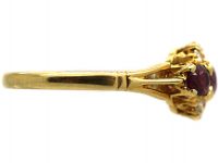 18ct Gold Three Stone Ruby & Diamond Ring by Mappin & Webb