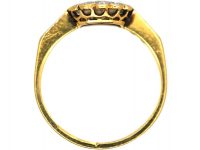 Edwardian 18ct Gold & Platinum, Diamond Cluster Ring with Star Shaped Setting & Diamond shoulders