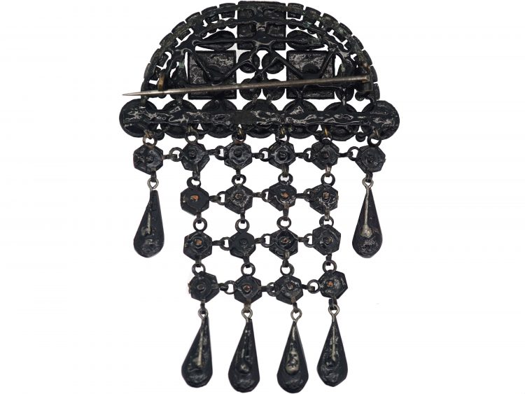 Victorian Vauxhall Glass Brooch