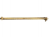 Art Deco 14ct Gold & Platinum Ruby & Diamond Bar Brooch